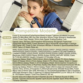 TumpCez Elastic Watch Straps, 16 mm, 18 mm, 20 mm, 22 mm, Quick Release Nylon Strap, Adjustable, Breathable Sports Bands, Replacement Strap for Men and Women.