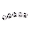 Alphabet Beads Acrylic Letter, 6 x 6mm Cube Square 1280