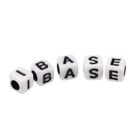 Alphabet Beads Acrylic Letter, 6 x 6mm Cube Square 1280 pcs, for Bracelet Jewellery Making Vertical Hole White Kits Mixed Handmake Craft Bracelets Necklaces DIY Capital Set Letters Flat Key Chains