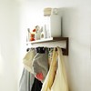XAOHOME Entryway Coat Rack Hooks with Shelf, Sturdy Wooden Floating
