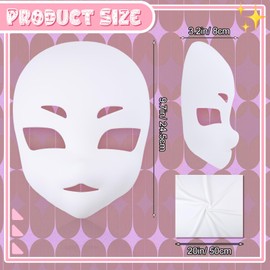 Joottuan Animal Fursuit Kig Furry Head Base 3D Printed Mask Skull Cat Cut Mask for Furry Costume Roleplay PP White Masks Masquerade Cosplay Props Includes Felt Velvet Soft Fabric