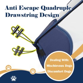 Soft Dog Cone Collar Alternative for Large Dogs After Surgery, Adjustable Pet Head Neck Recovery Cone Anti-Lick, Comfortable Elizabethan Protective Collar Cone of Shame for Healing