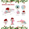 DolliBu Santa Rainbow Dolphin Stuffed Animal Plush Toy - Super