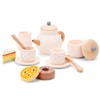 New Classic Toys 10619 Wooden Tea Set, Beige