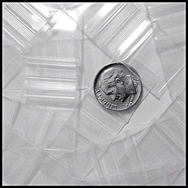 3434 Original Mini Ziplock 2.5mil Plastic Bags 3/4" x 3/4" Reclosable Baggies (Clear, 100 Bags)