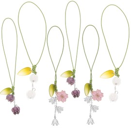 PartyKindom 6 pcs Cell Phone Straps Key Chain Ornament Phone Lanyard Decor for Women