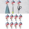 8Pcs Apple Shape PunchFree Hook WallMounted Sticking Hook Kitchen Bathroom