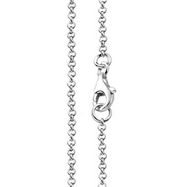 Avesano 101011-0 Women's Pea Chain 925 Silver (Width 1.7 mm) Silver Chain without Pendant (Length 36 cm to 90 cm), Sterling Silver, No Gemstone
