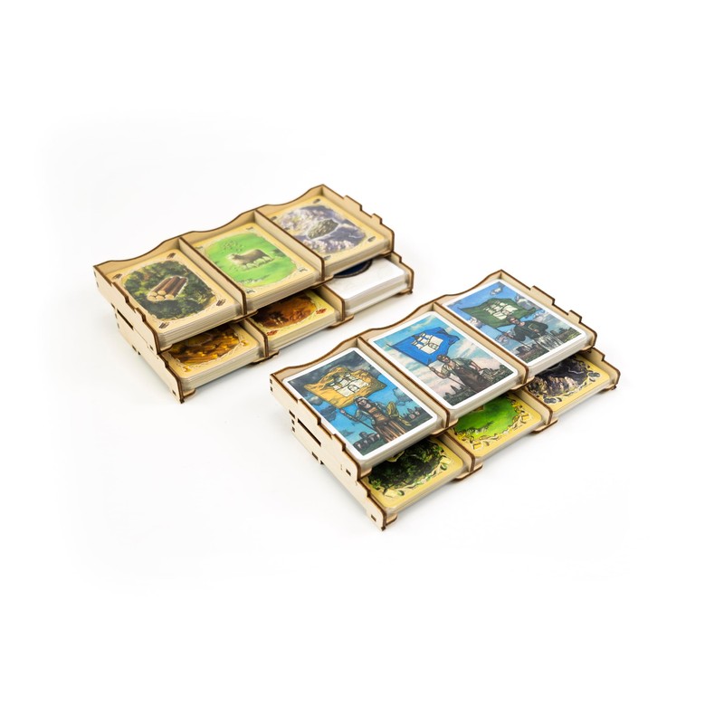 Gaming Trunk Organizer for Catan 5th Edition. Settlers Organizer (Natural)