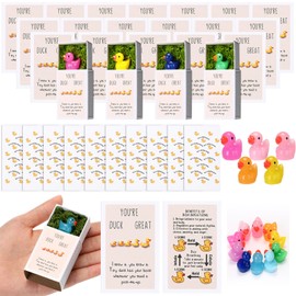 Wonderjune 36 Sets Christmas Employee Gifts Bulk Positive Affirmation Boxes Mini Christmas Figurines Emotional Support Christmas Appreciation Gifts for Staff Coworkers Thank You Gifts