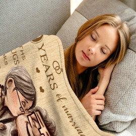 15th Anniversary Blanket Gifts Wedding for 15th, 15 Years of Marriage Gift for Wife, Parents, Friends - Warm 15th Wedding Idea Valentine's Day Gift Idea (50"x60")