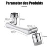 1080 Degree Rotating Multifunctional Extension Tap, Yrakozin Tap Attachment with