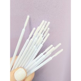 Real Beauty Long Head Micro Swab Eyelash Curler Perm, 5 pieces, 100 pieces / 리얼뷰티 롱헤드 마이크로면봉 뷰러펌, 5개, 100개입
