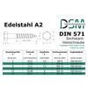 Hexagon Wood Screws According to DIN 571 | Stainless Steel