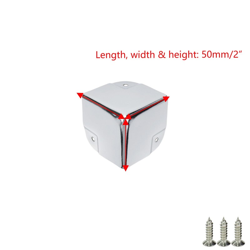 Savagrow 4Pcs Case Corner Guard Triangular Edge Metal Protector Box