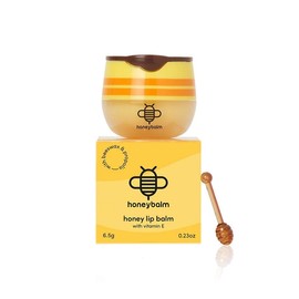 Honeybalm Honey Lip Balm with Vitamin E - Single Pack Beeswax Moisture - 100% Natural Ingredients Cruelty-Free Handcrafted Classic Flavor Compact Gift Nourishing Smooth:_Honey