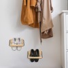 Mifoci 2 Pcs Wall Mounted Shoe Rack Organizer Wooden Modern