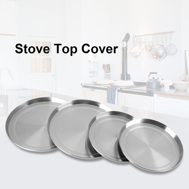 Stainless Steel Hob Cover, 4 Pcs/Set Stainless Steel Kitchen Stove