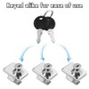 TOVOT 2PCS Glass Cabinets Locks with Same Keys Double Opening