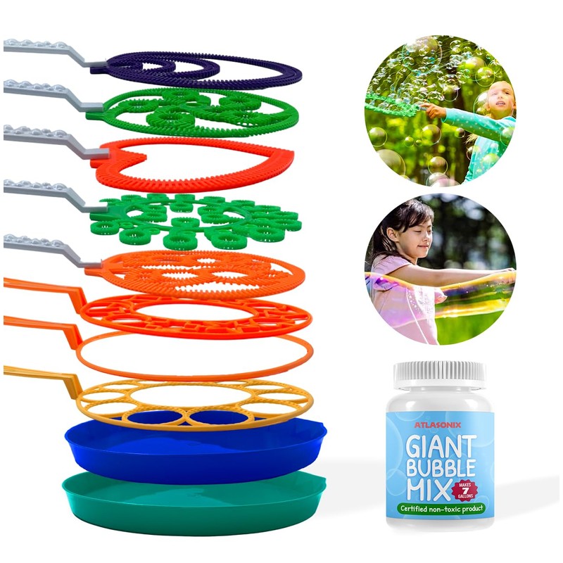 Giant Bubble Wands Outdoor Toys for Kids Large Blowing Rings