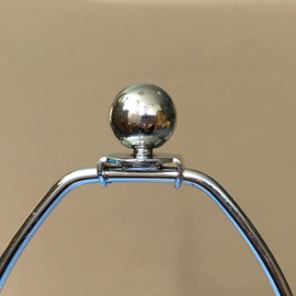 HSIULMY Lamp Shade Screw Cap, 2PCS Ball Solid Metal Lamp Finials Caps - 1/4-27 Threaded Knob for Lamp Harp Tops (20mm Diameter, Brushed Nickel)