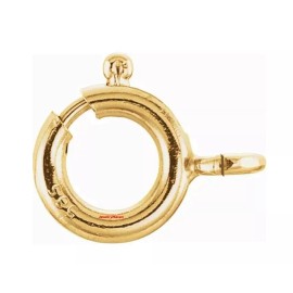 JewelryMaven 8mm HEAVY DUTY WEIGHT 14k Solid Yellow Gold Spring Ring Clasp OPEN Jump ITALY
