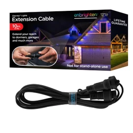 Enbrighten Vibe Eternity Light Extension Cord, 10ft, Not for Standalone Use, Enbrighten 50ft or 100ft Eternity Lights Needed, Extendable up to 200ft, 82734