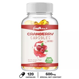 120pcs Cranberry 600mg -Vitamin C - Supports Urinary System & Immune Health