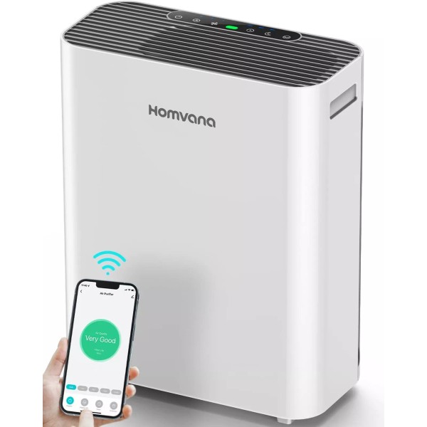 Homvana Smart Air Purifiers for Home Larger Room Bedroom Up