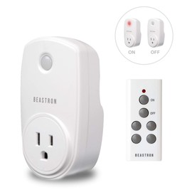 Beastron Remote Control Electrical Outlet Switch for Lights and Household Appliances with A 100 ft.Range, White (1Pack)
