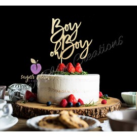 Sugar Plum Creations Boy Oh Boy - Decoración para tartas de baby shower