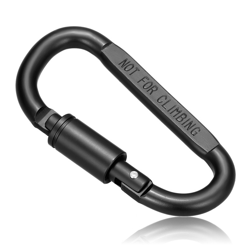 Lixada 9 Pack Aluminum Alloy D-ring Locking Carabiner Clip Set