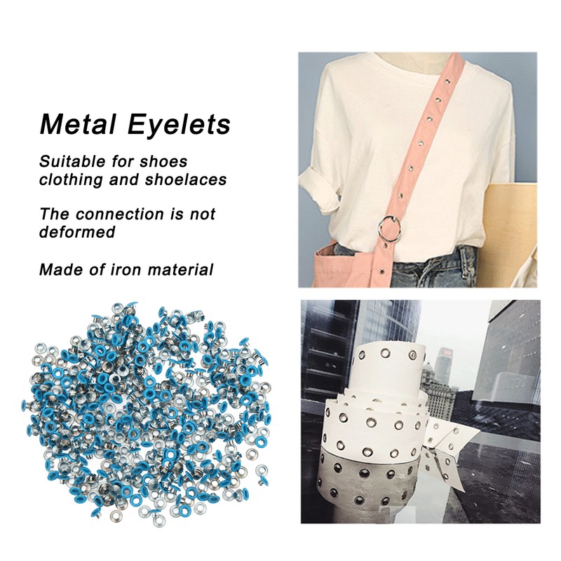 500Pcs Eyelet Grommet Round Edge Color Fine Workmanship Good Toughness