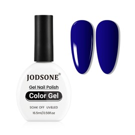 JODSONE 16.5ml Dark Blue Gel Nail Polish Bright Dark Blue Gel Polish Nail Manicure Salon DIY at Home High Gloss Soak Off U V