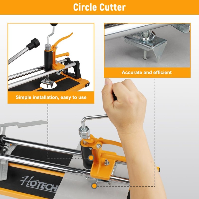Hoteche 16-Inch Manual Tile Cutter 3-in-1 Professional Porcelain Ceramic Tile