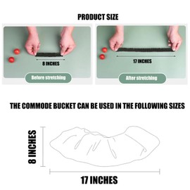 OULIGET Potty Chair Liners with Elastic, Portable Potty Training Bags, Potty Refill Liners Disposable for Toddlers Kids and Baby,Toilet Seat Cover,17x8Inches,Black