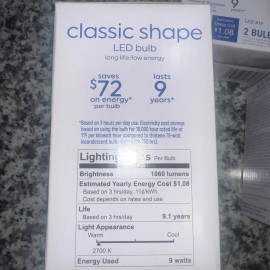 GE 75-Watt EQ A19 Soft White LED Light Bulb (3 Boxes) 6 Bulbs Total