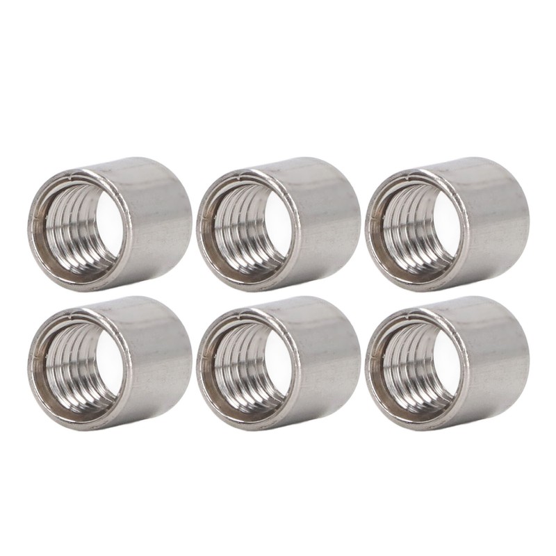 50Pcs Coupling Nut Round 304 Stainless Steel Rod Connector Nut