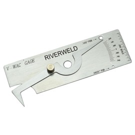 RIVERWELD V-WAC Single Weld Gauge Pit Depth Weld Gage Welding Inspection Thread Gauges Undercuts/Pits to 0.24 Inch by 0.02 Inch Increments