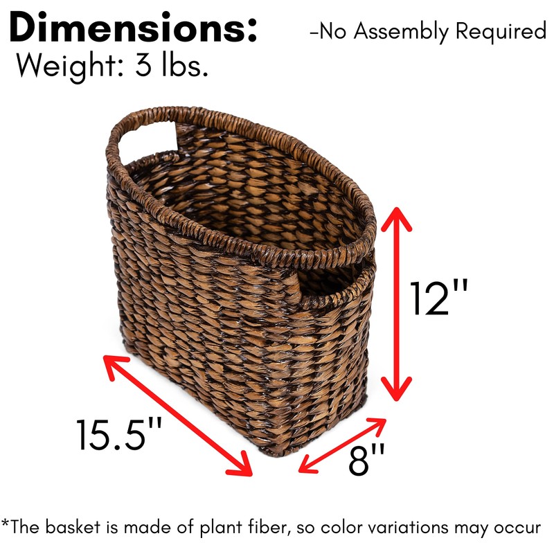 BirdRock Home Seagrass Magazine Basket