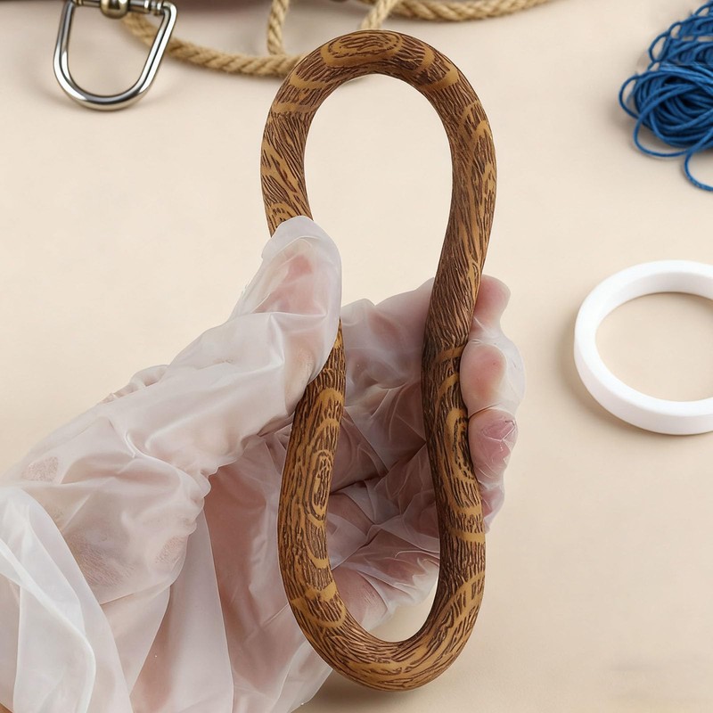 Mcredy Oval Embroidery Hoop, Wood-Grain Plastic, 6"x7.5"-2Pcs