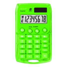 Rebell RE-STARLET G Calculator, Dual Power 8-Digit Green
