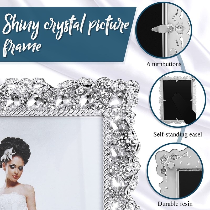 Yookeer 4 Pack 5 x 7 Inch Crystal Picture Frame