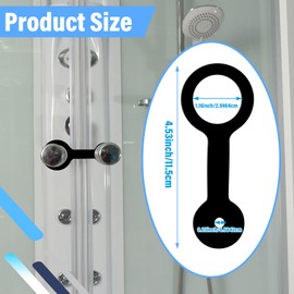 Barydat RV Door Latches Straps RV Shower Door Latch Straps RV Camper Bathroom Door Latch Straps 4.53'' Long Secure Safe Door Latch Strap RV Camping Accessories for Travel Trailer(Black, 2 Pcs)