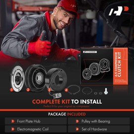 A-Premium Air Conditioner AC Compressor Clutch Kit Compatible with Mazda 3 2010-2013 2.3L 2.5L, 5 2012-2015 2.5L, 3 Sport 2010-2013 2.5L