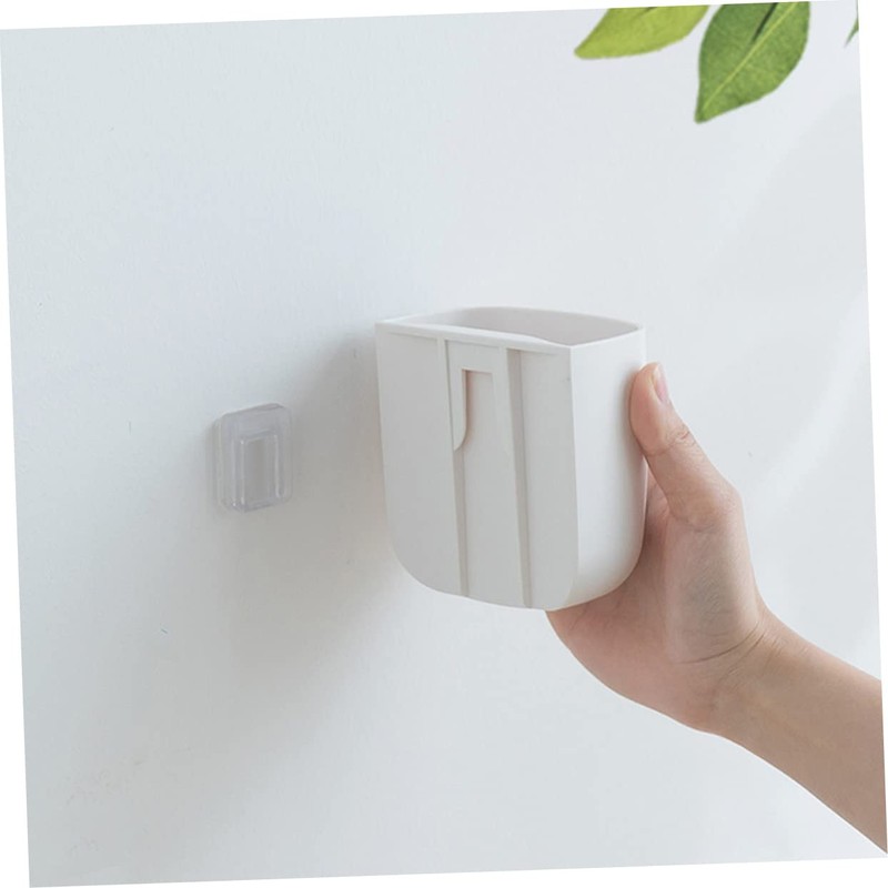 GRIRIW 2pcs Wall Mounted Storage Boxes Punch Holders for Tv