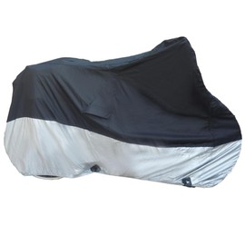 Formosa Covers | Lightweight Adult Tricycle Cover fits Schwinn, Westport, Aboron, Vevor, and Meridian - Protect 3-Wheel Bike from Rain, Dust, Debris, and Sun | Black/Silver Fabric 94"L x 37"W x 49"H