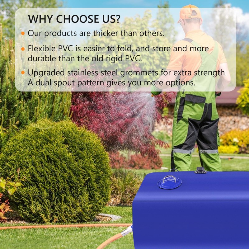 LOFTANK Water Tank, Water Storage Bladder, 65 Gallon Portable Large