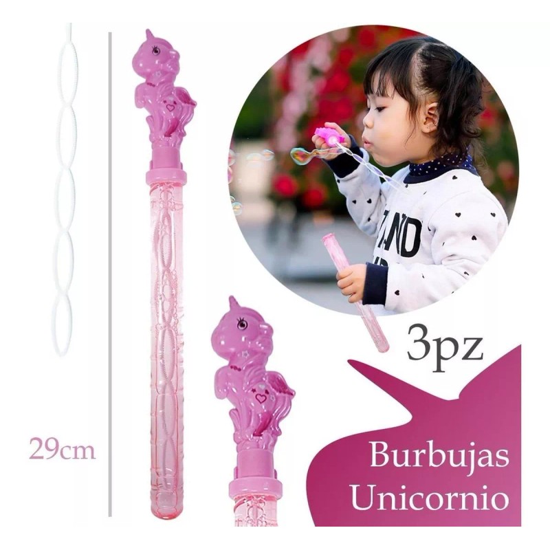Bubble Baston De Burbujas De Jabón Burbujero Unicornio 39cm /
