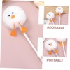 DOITOOL 3Pcs Cute Duck Pom Pom Ballpoint Pens Writing Pens